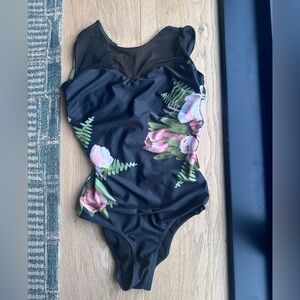 Albion Maria Black Floral One Piece Swimsuit